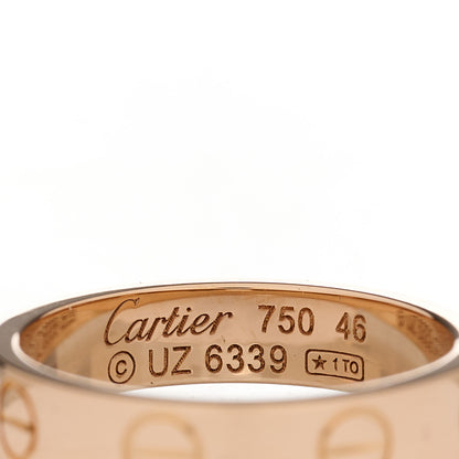 Cartier 18K Pink Gold 3.5mm LOVE Wedding Band Ring 46 3.75 3 of 3