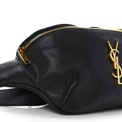Saint Laurent Grain De Poudre Monogram Belt Bag Black 7 of 9