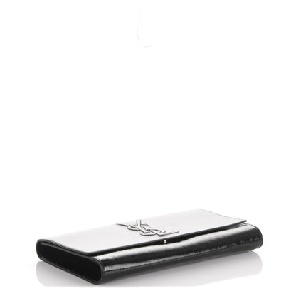 Saint Laurent Textured Patent Monogram Large Belle De Jour Clutch Black 4 of 5