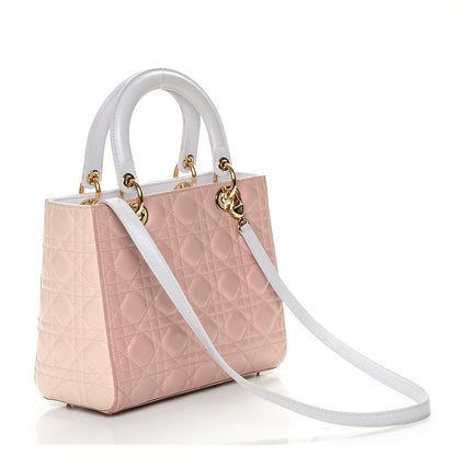 Christian Dior Lambskin Cannage Medium Tri-Color Lady Dior Rose Pale 3 of 7