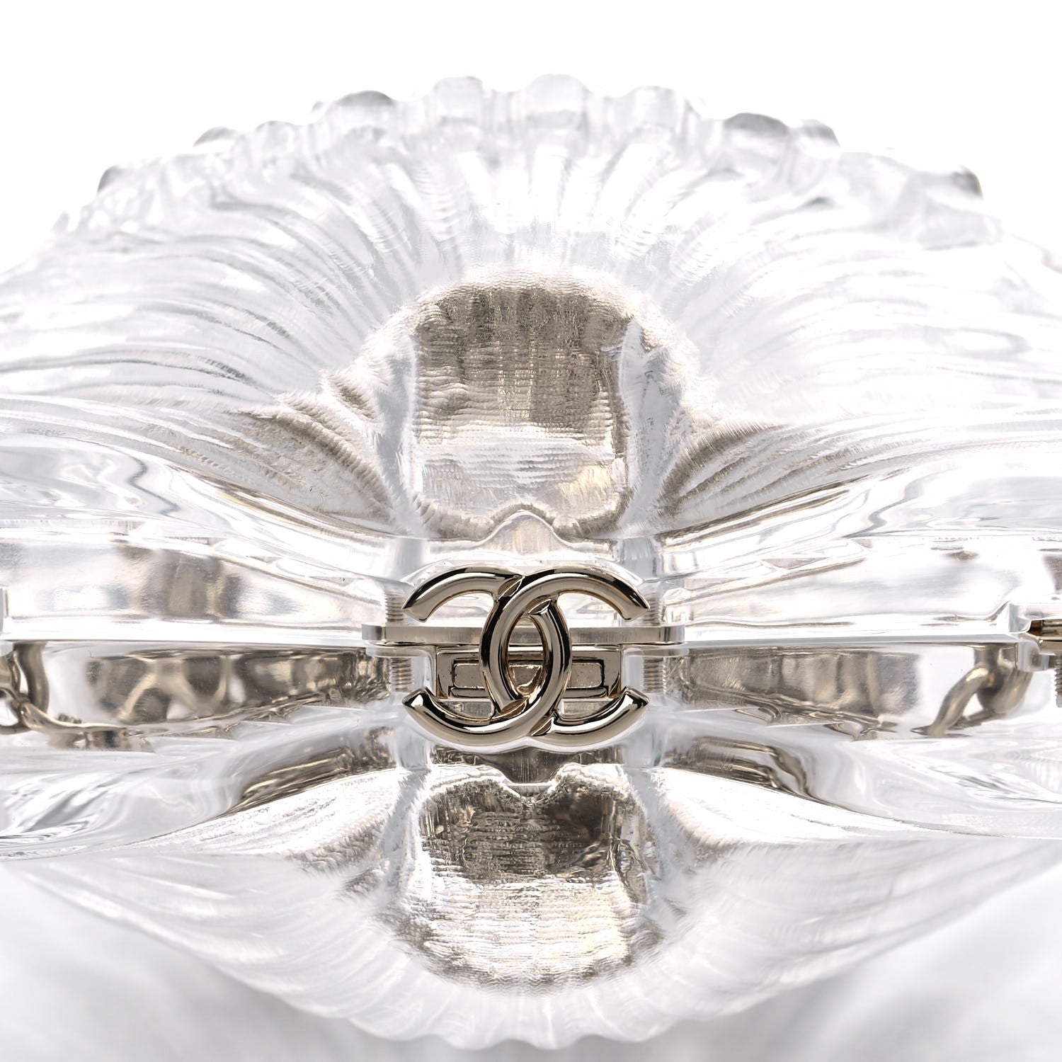 Chanel Plexiglass Evening On The Beach Shell Clutch Clear 9 of 9