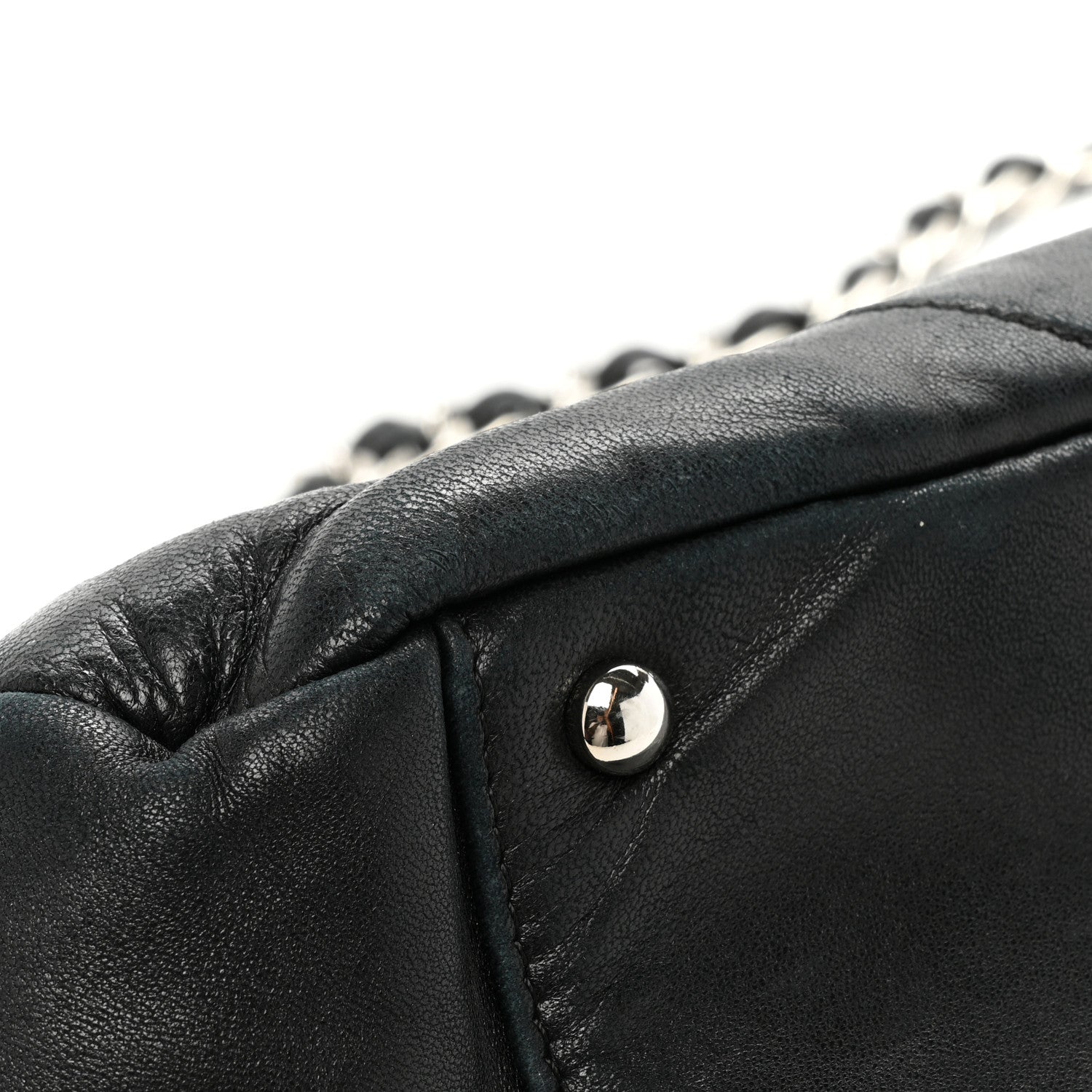 Chanel Lambskin Patchwork Accordion Flap Black White 18 of 23