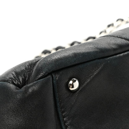 Chanel Lambskin Patchwork Accordion Flap Black White 18 of 23