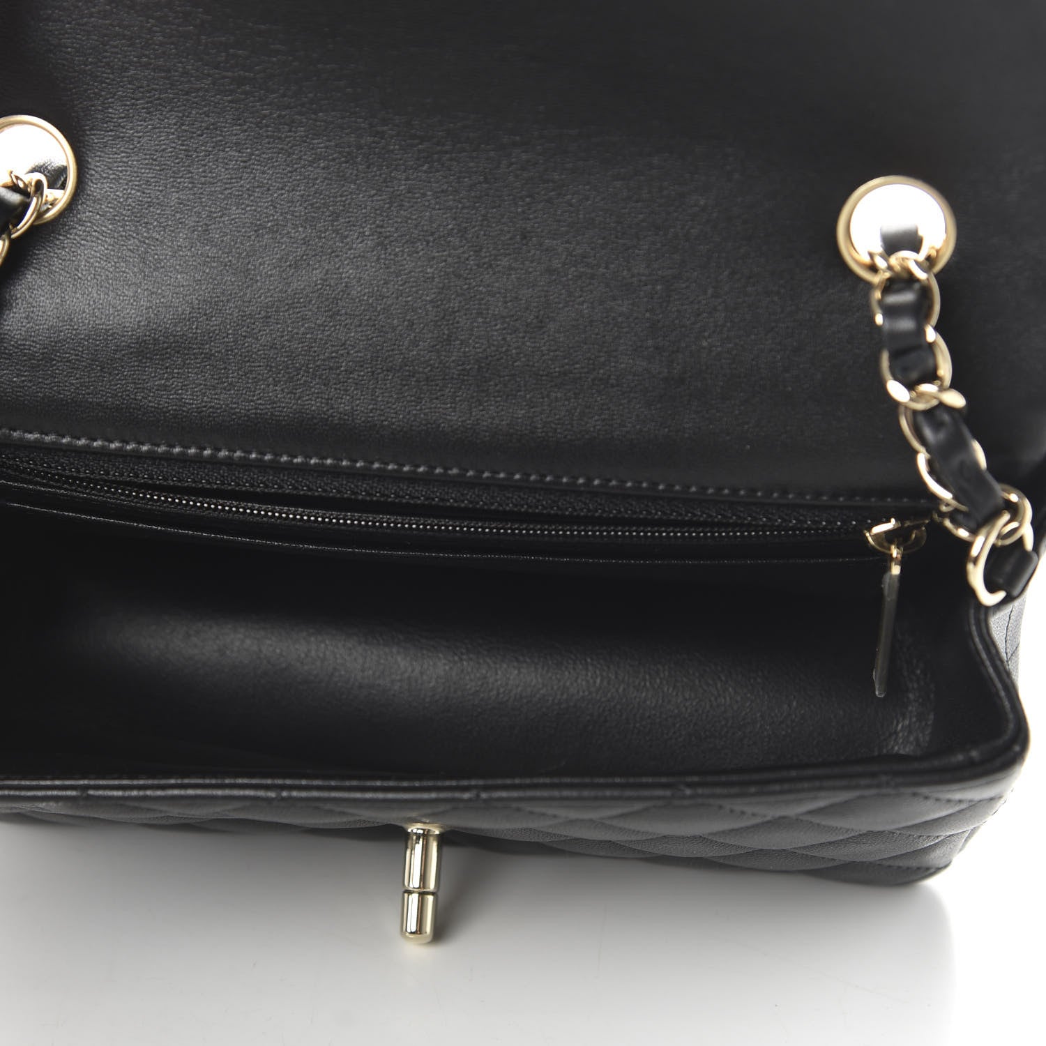 Chanel Lambskin Quilted Mini Rectangular Flap Black 5 of 11