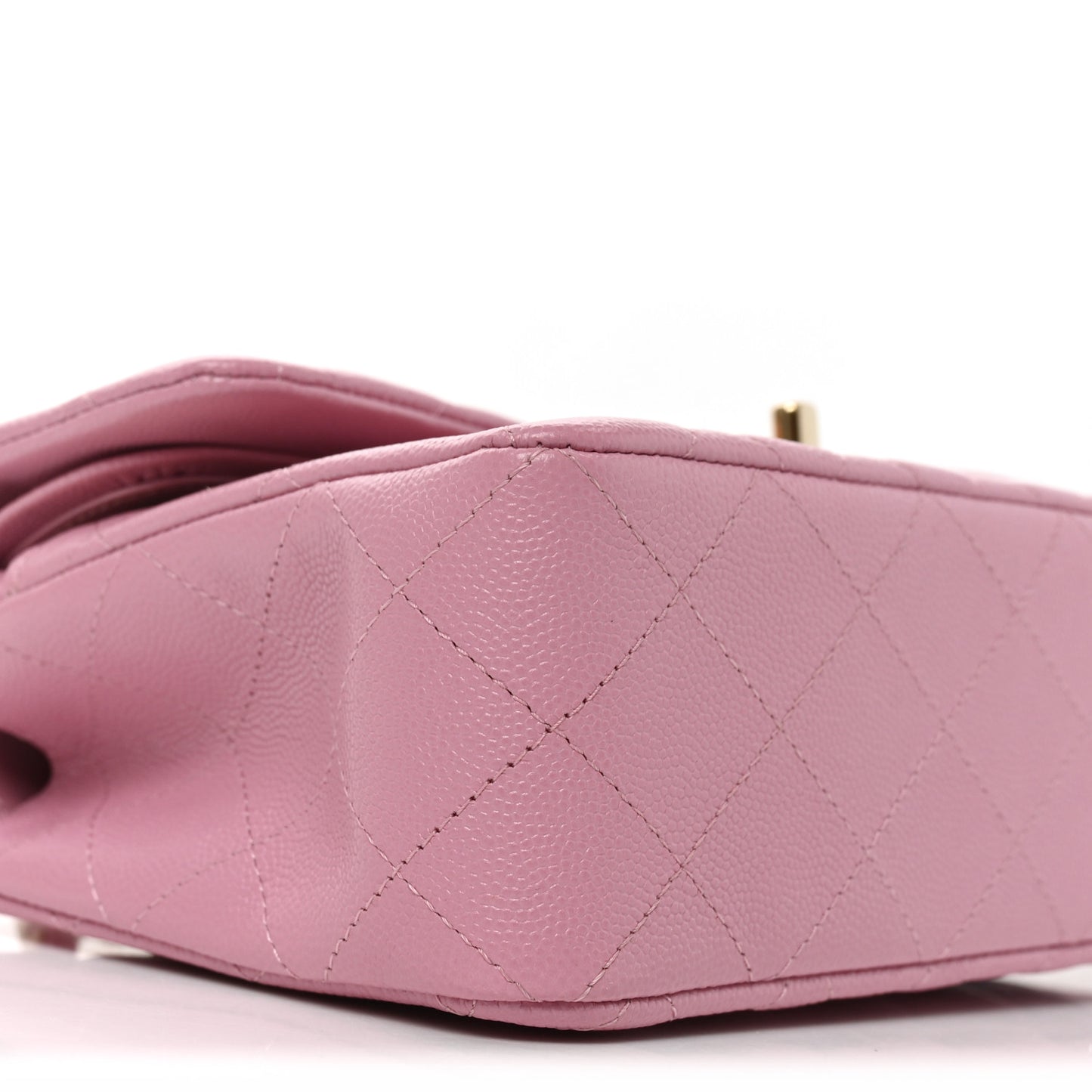 Caviar Quilted Small Double Flap Pink