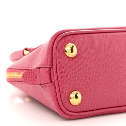 Prada Saffiano Lux Mini Promenade Tote Fuxia 9 of 11