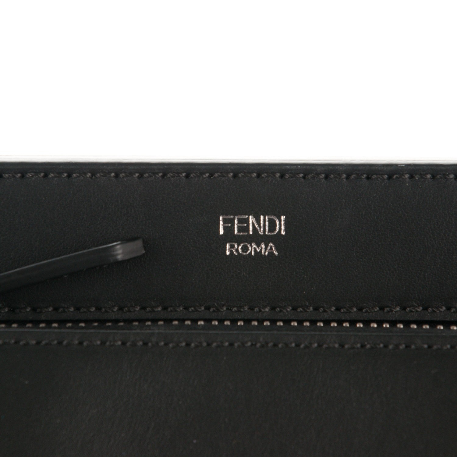 Fendi Vitello Baltico Dolce DotCom Satchel Black Blue Royal 6 of 8