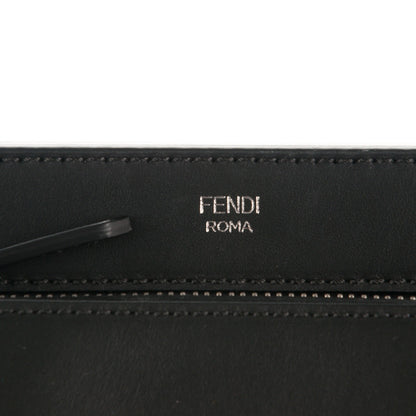 Fendi Vitello Baltico Dolce DotCom Satchel Black Blue Royal 6 of 8