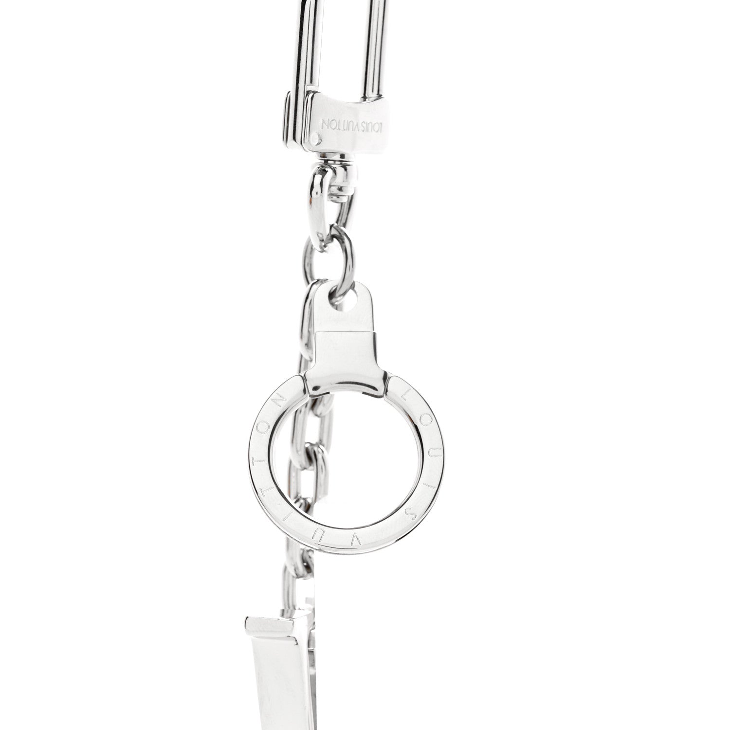 Louis Vuitton LV Facettes Bag Charm Key Holder Silver 3 of 5