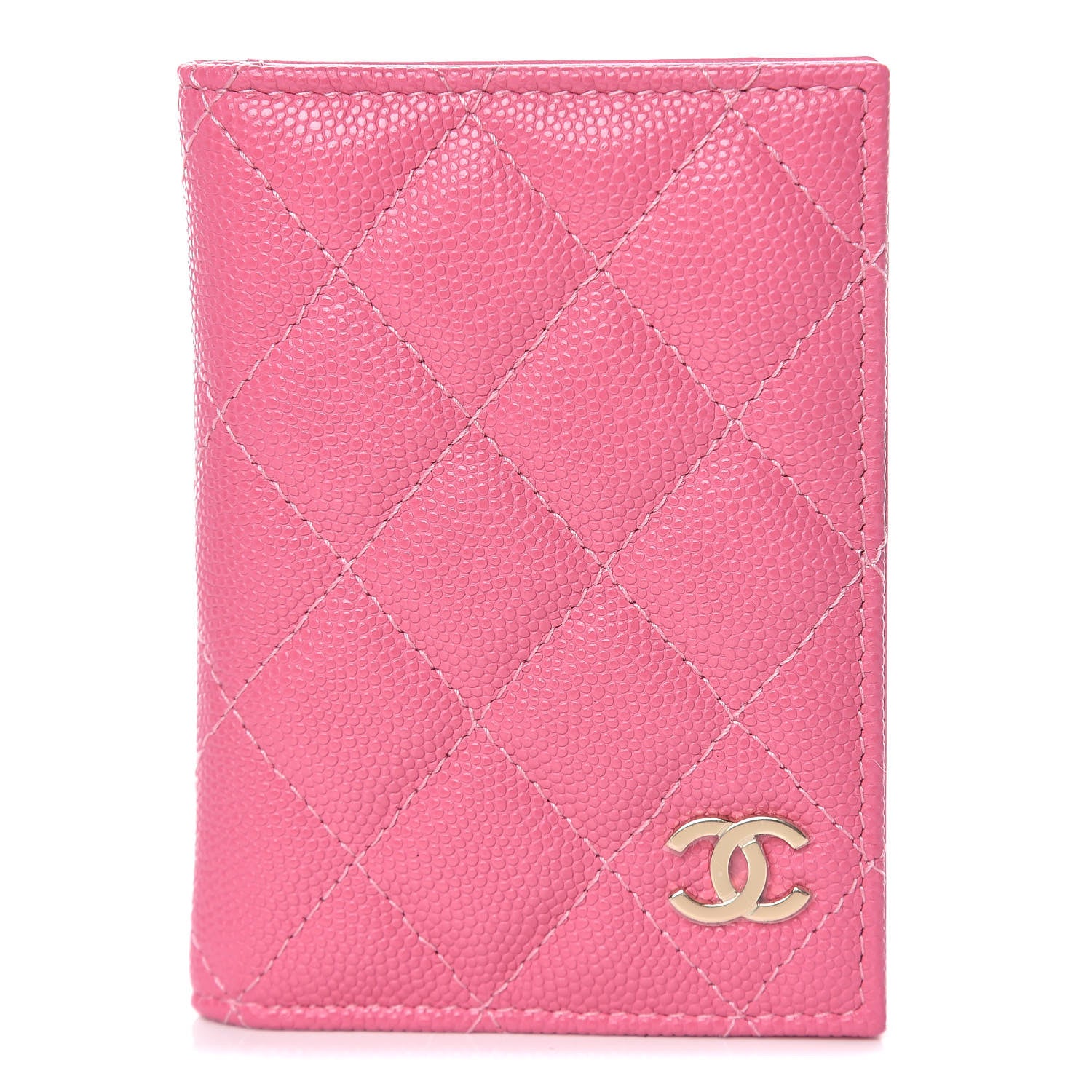 Chanel Caviar Quilted Card Holder Wallet Pink 1 of 8