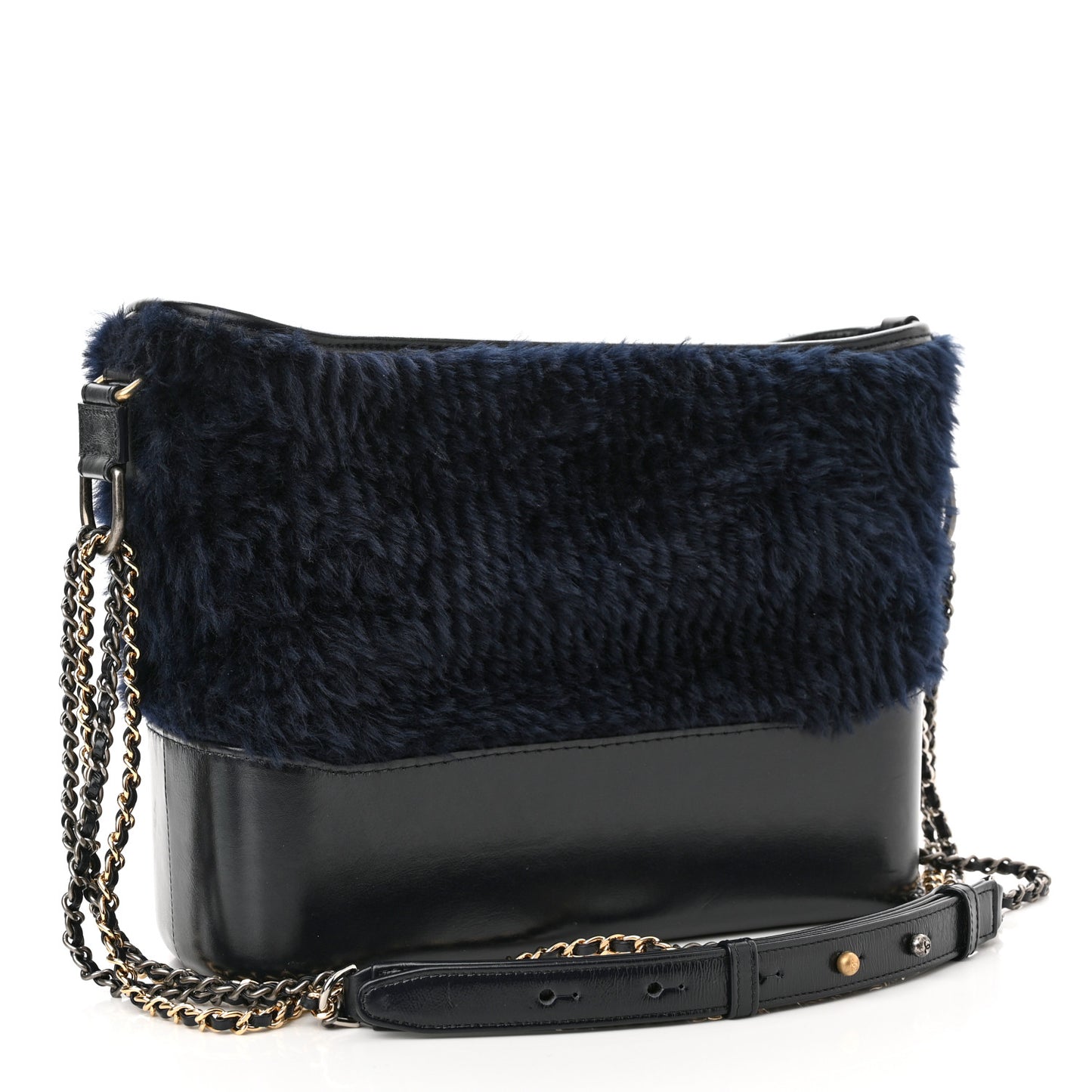 Shearling Medium Gabrielle Hobo Navy