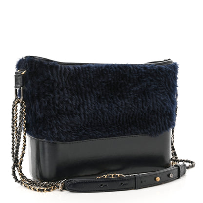 Chanel Shearling Medium Gabrielle Hobo Navy 3 of 10