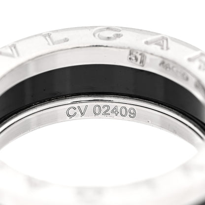 Bulgari Sterling Silver Ceramic Save The Children One-Band Ring 51 5.75 5 of 6