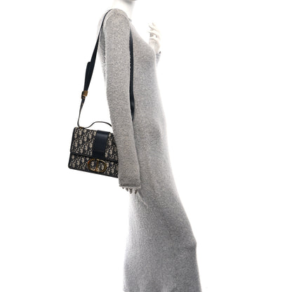 Christian Dior Oblique 30 Montaigne Flap Bag Blue 2 of 12