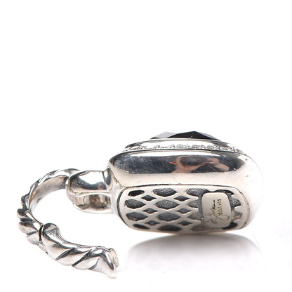 David Yurman Sterling Silver Diamond Black Onyx 11mm Albion Enhancer Pendant 5 of 5