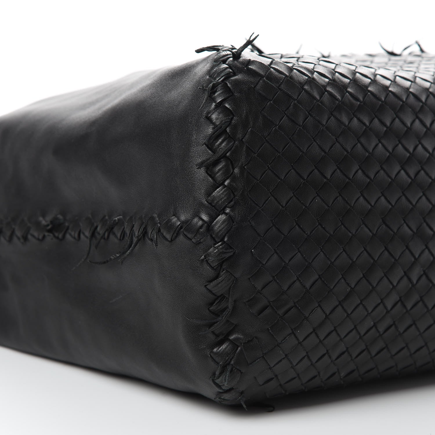 Bottega Veneta Nappa Intrecciato Large Fringe Shoulder Bag Black 9 of 11