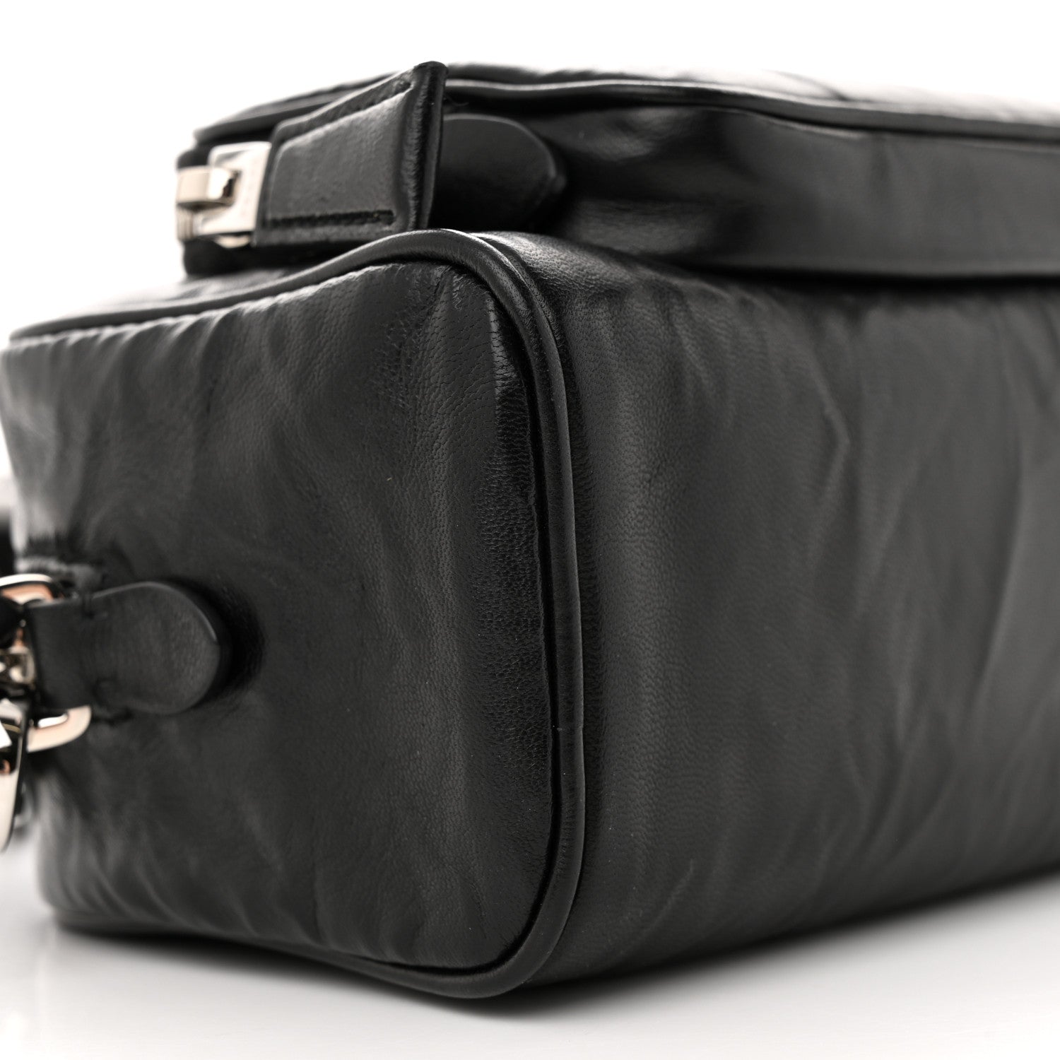 Prada Nappa Antique Multi-Pocket Shoulder Bag Black 9 of 10
