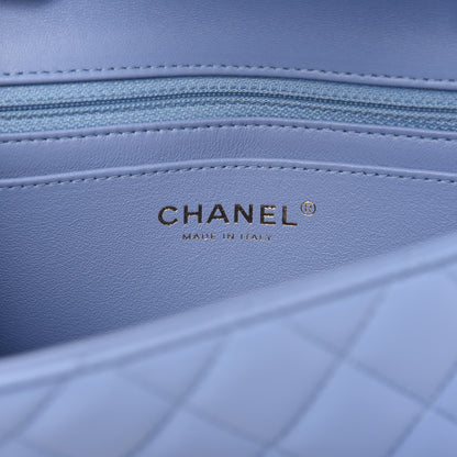 Chanel Lambskin Quilted Mini Rectangular Flap Light Blue 8 of 11