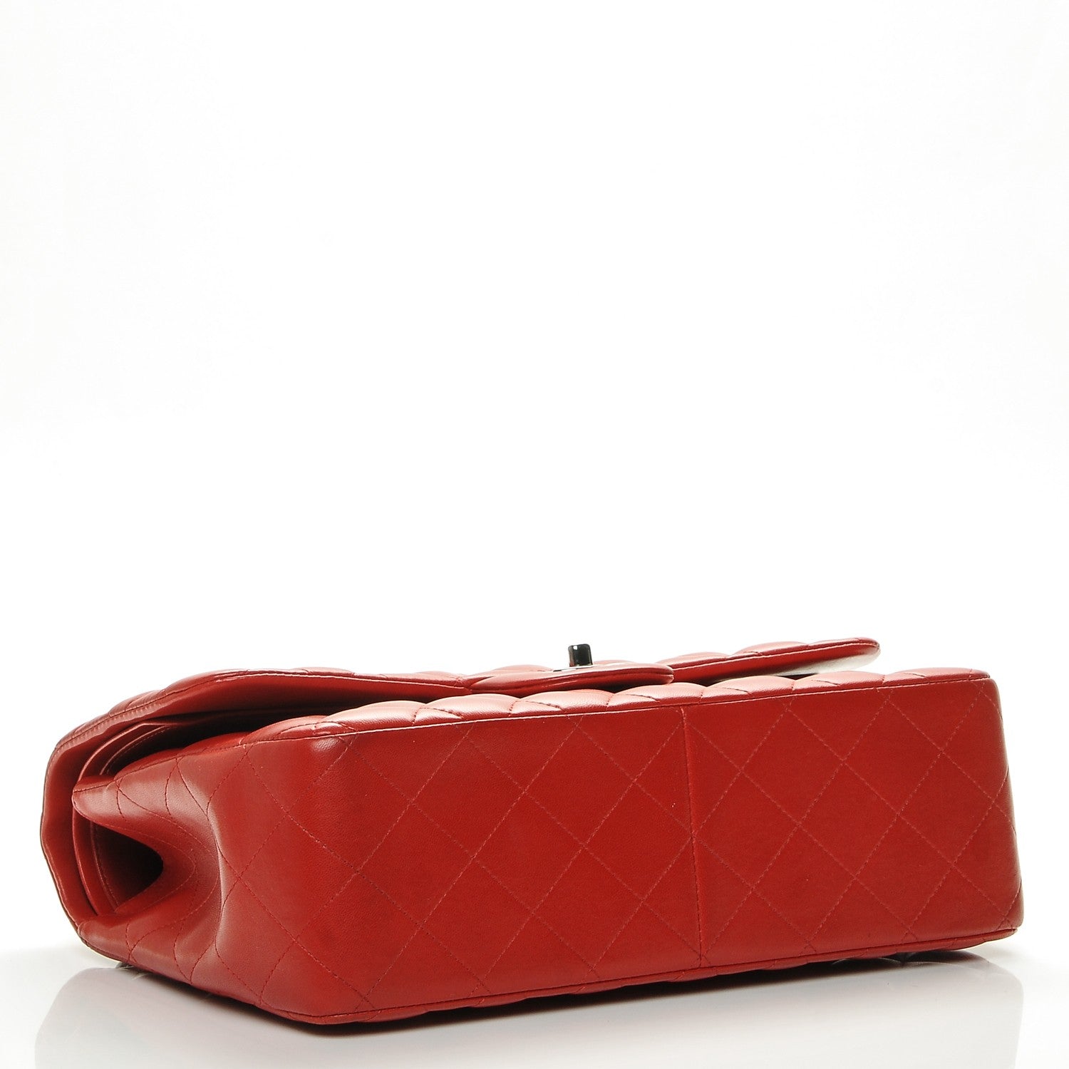 Chanel Lambskin Quilted Jumbo Double Flap Red 4 of 7