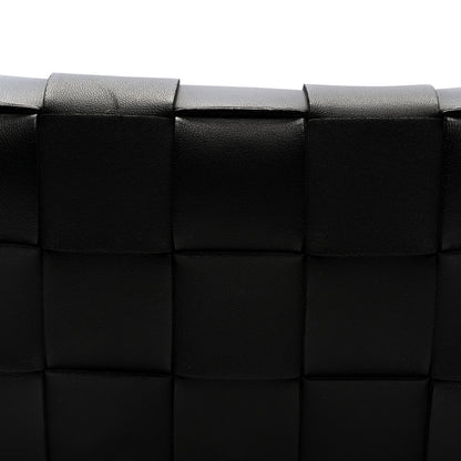 Bottega Veneta Lambskin Maxi Intreccio Small Cassette Crossbody Bag Black 7 of 9