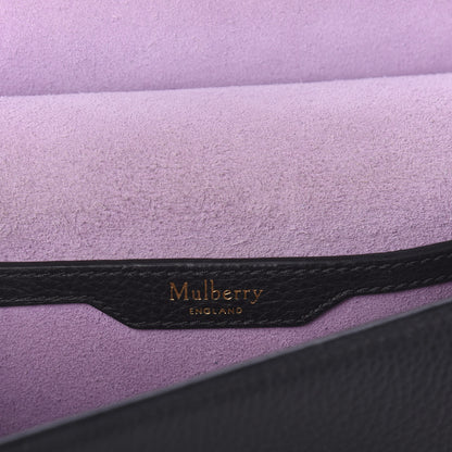 Mulberry Classic Grain Calfskin Embroidered Floral Amberley Satchel Black 8 of 11