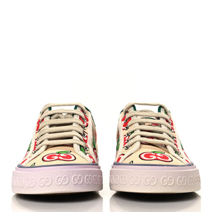 Gucci Canvas Web GG Apple Womens 1977 Tennis Sneakers 36 Ivory Red Mystic White New Shamarock 2 of 7