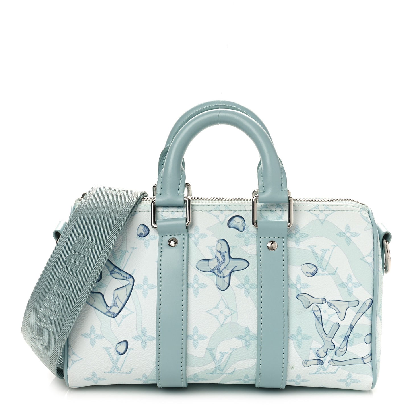 Monogram Aquagarden Keepall Bandouliere 25 Crystal Blue