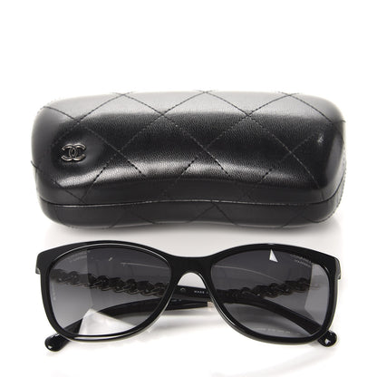 Chanel Cat Eye Chain Polarized Sunglasses 5260-Q Black 9 of 9