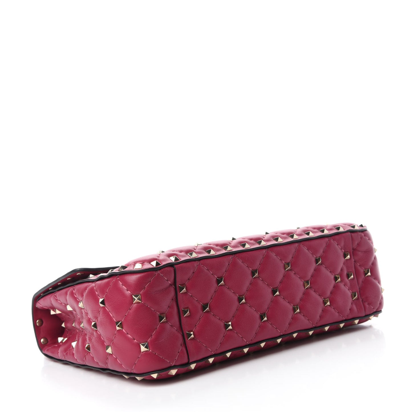 Nappa Medium Rockstud Spike Shoulder Bag Camelia