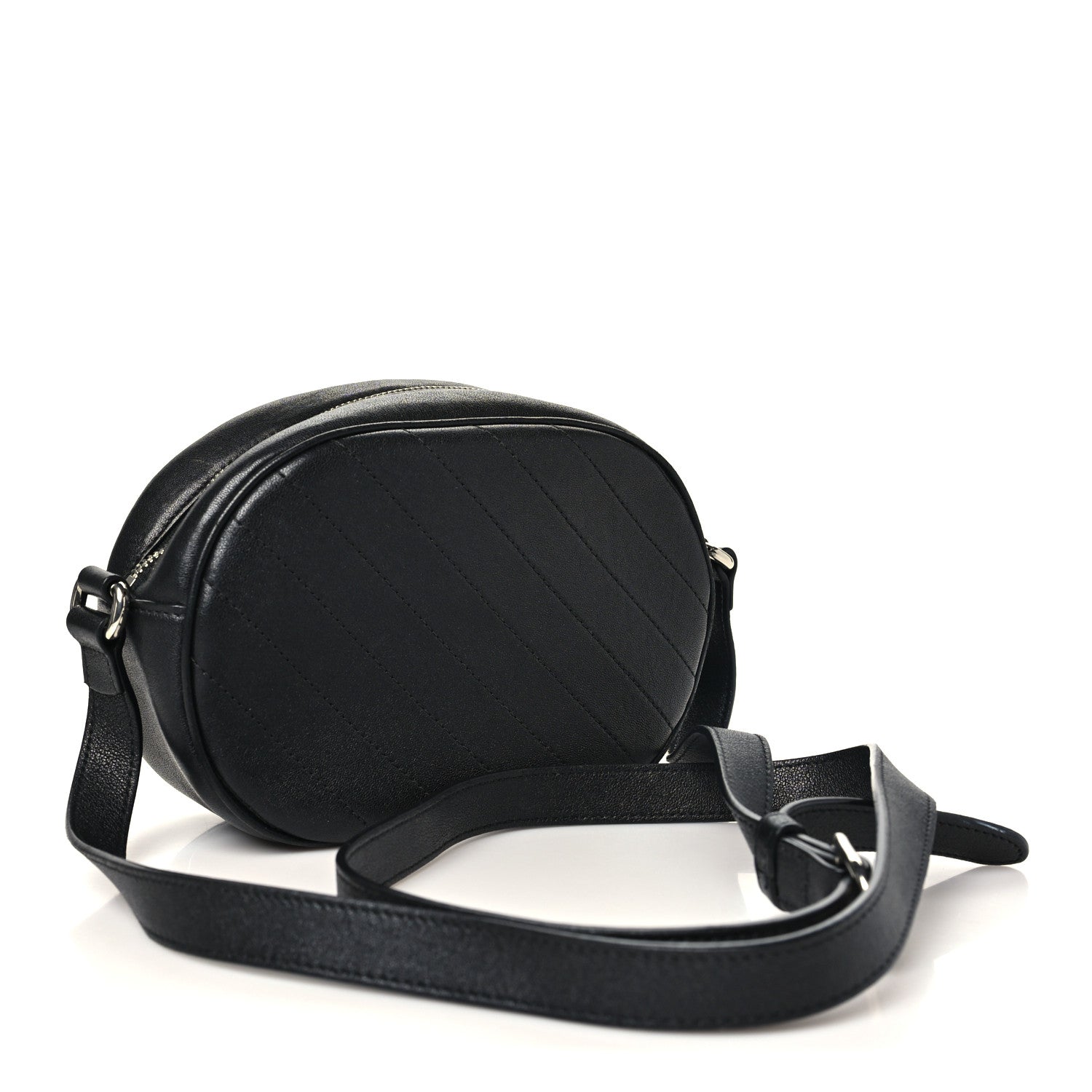 Gucci Sakai Be Green Calfskin Diagonal Stitched Mini Blondie Shoulder Bag Black 3 of 10