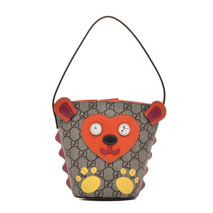 Gucci GG Supreme Monogram Childrens Hedgehog Bucket Bag Orange 1 of 9