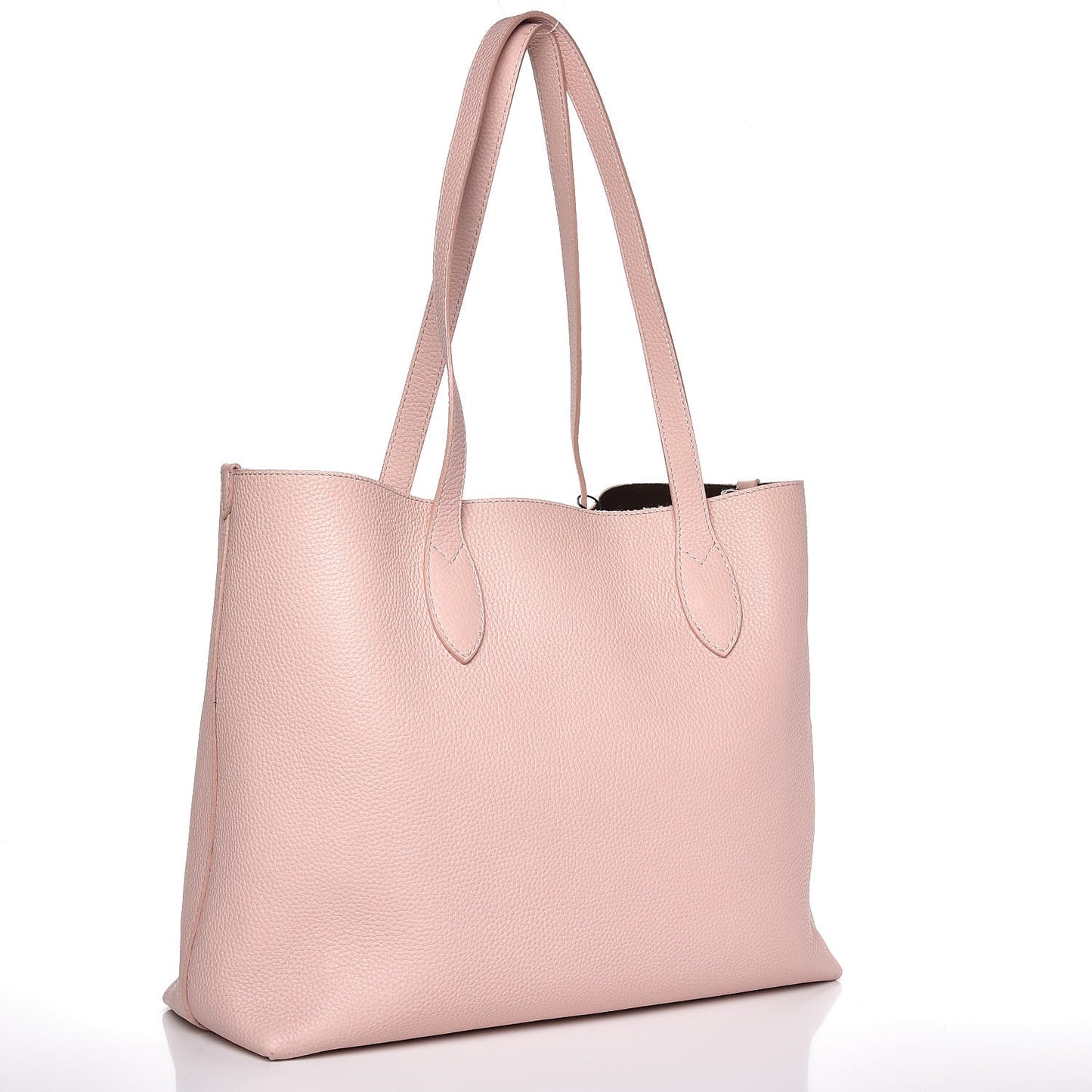 Grainy Calfskin Remington Tote Pale Ash Rose