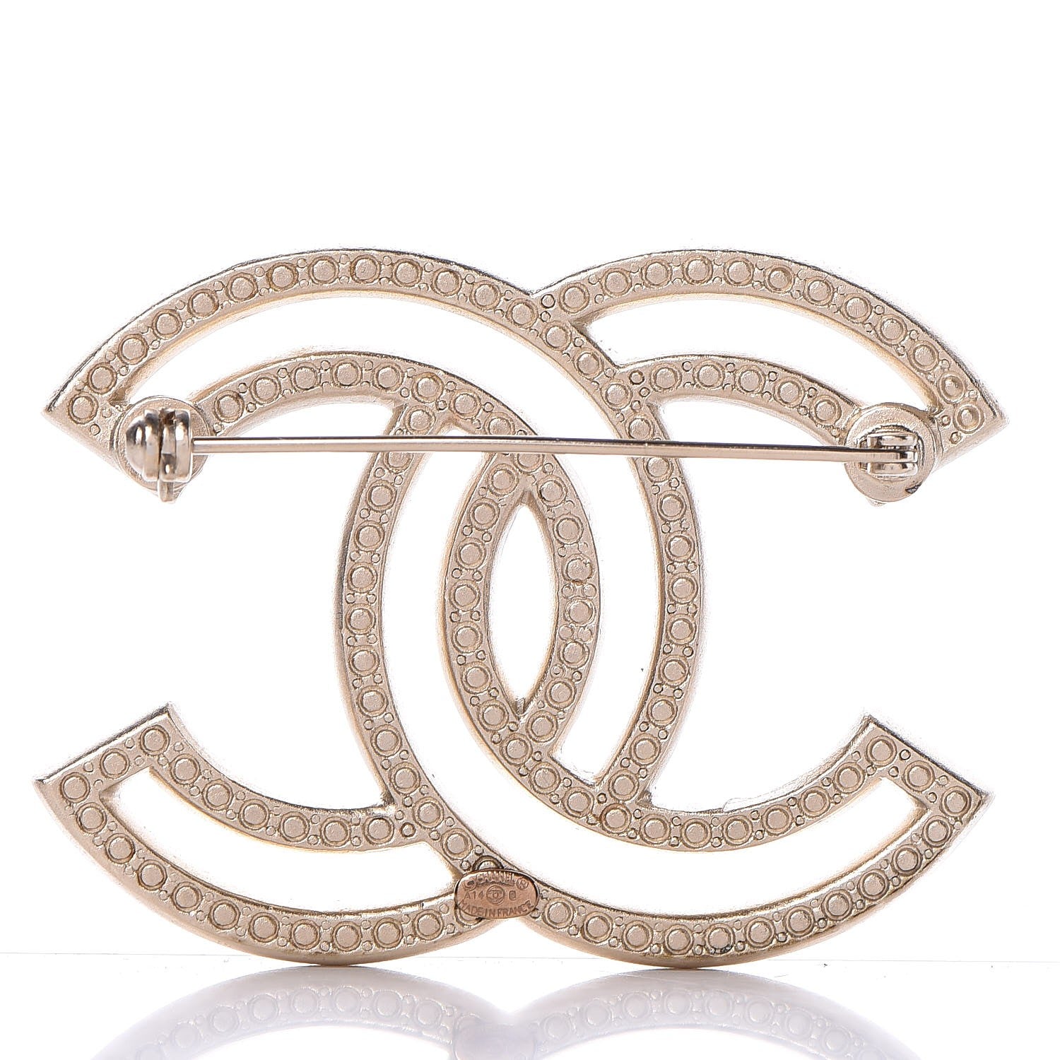 Chanel Crystal CC Brooch Gold 5 of 7