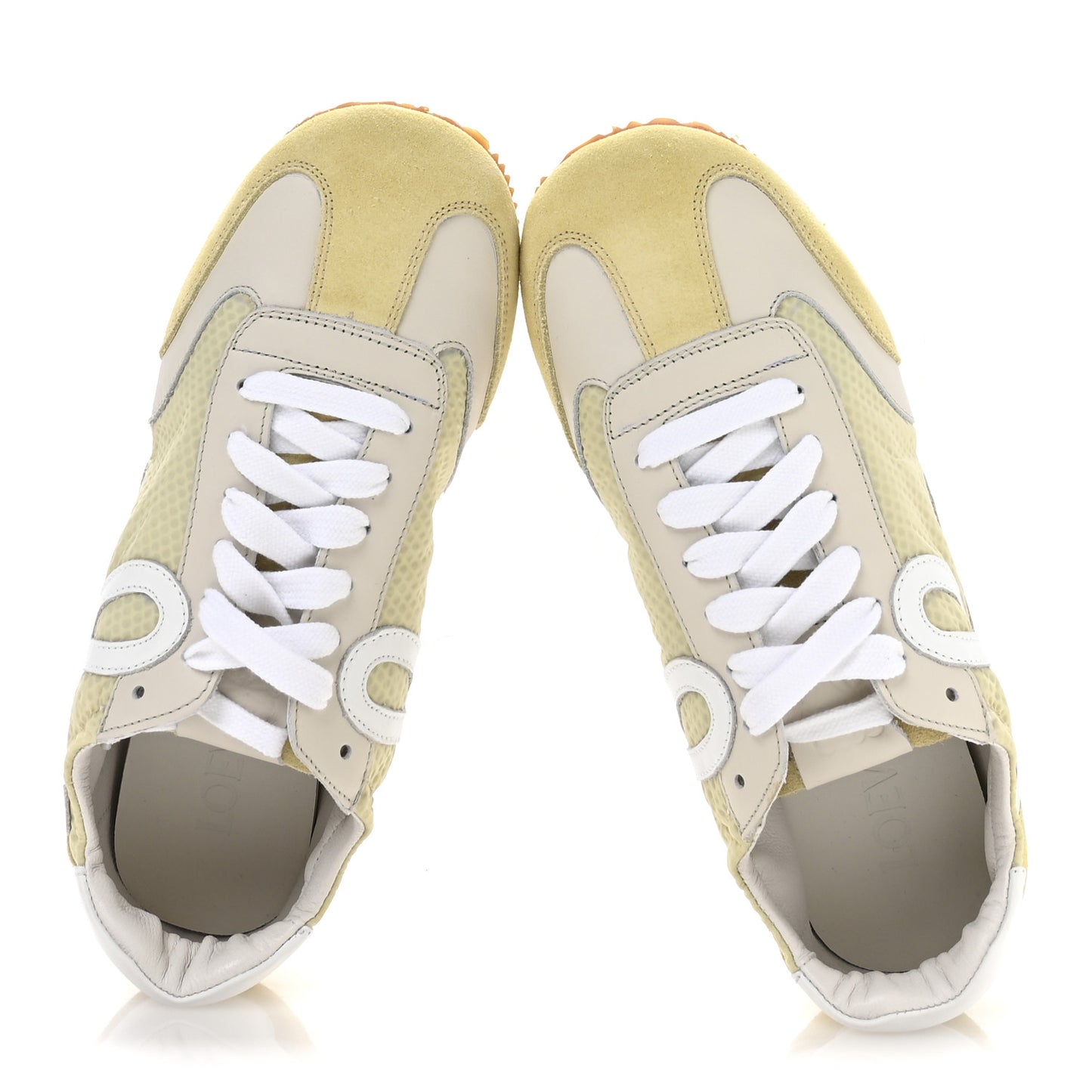 Nylon Suede Ballet Runner Sneakers 38 Lemon