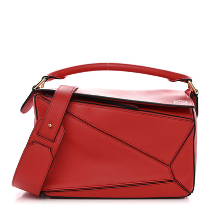 Loewe Calfskin Small Puzzle Bag Scarlet 1 of 10