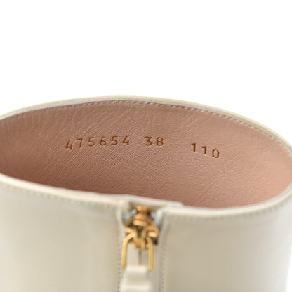 Gucci Nappa Sylvie Ankle Boots 38 Mystic White 7 of 7