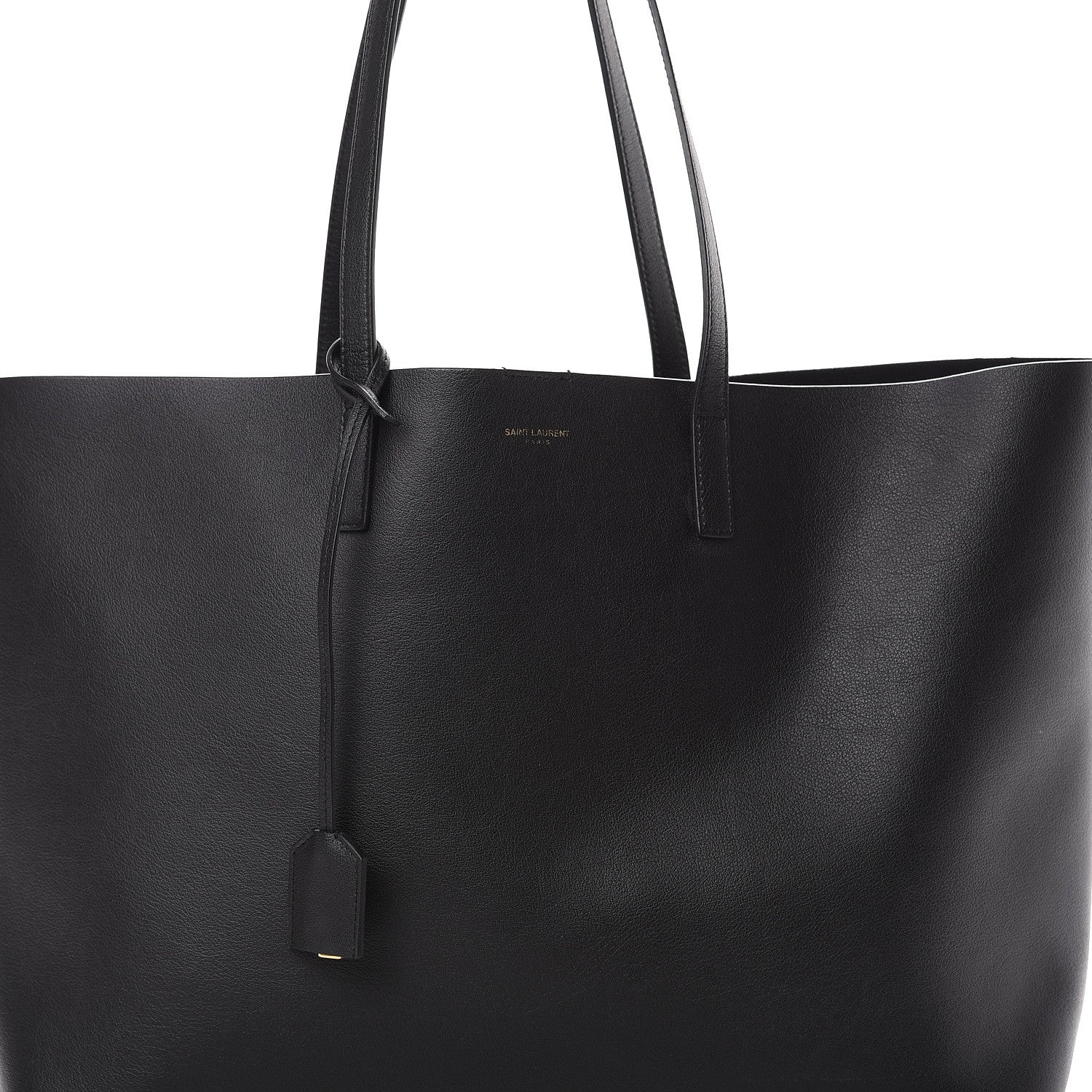 Saint Laurent Calfskin Large Shopping Tote Black 8 of 10