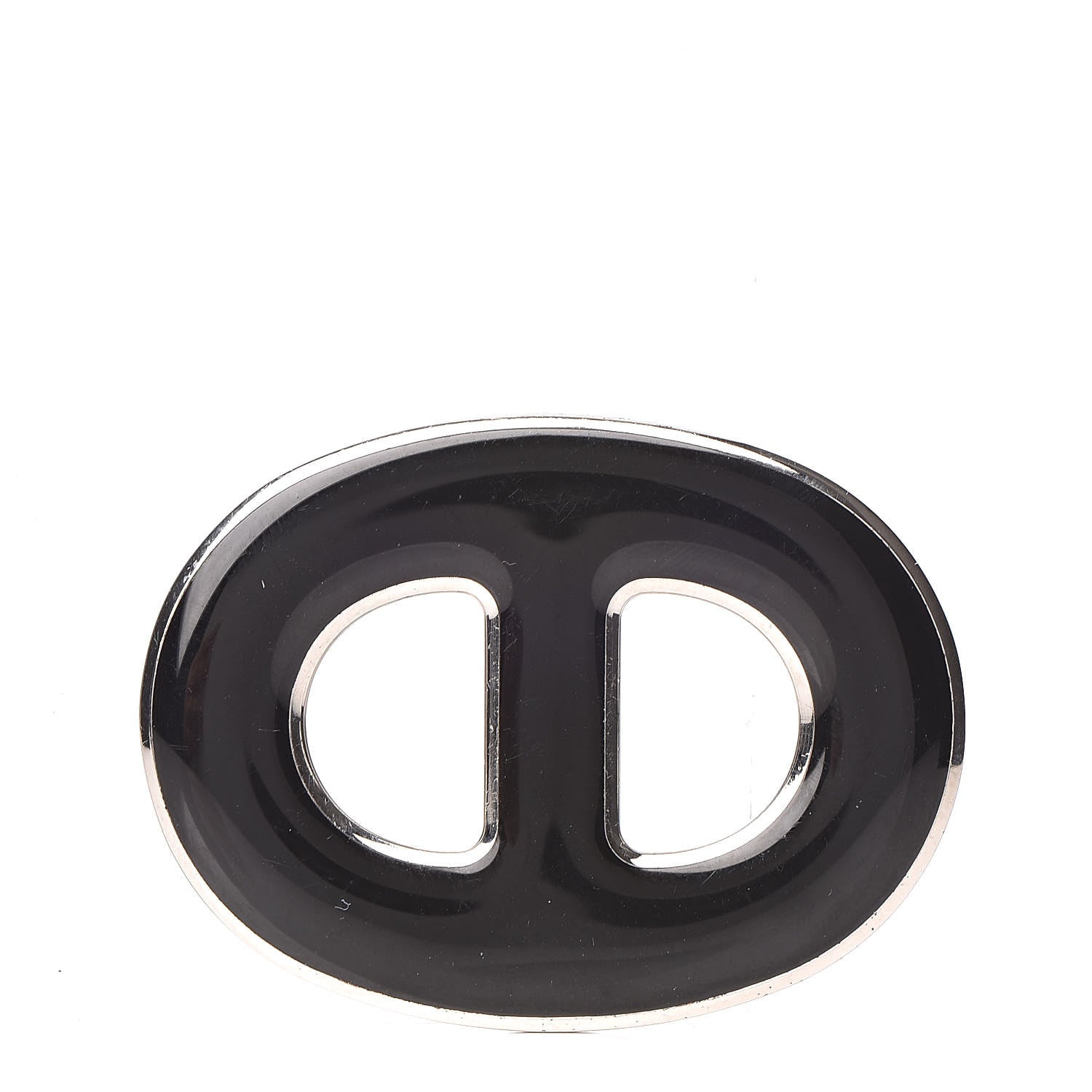 Hermes Enamel Chain D Ancre Scarf Ring Black 1 of 4