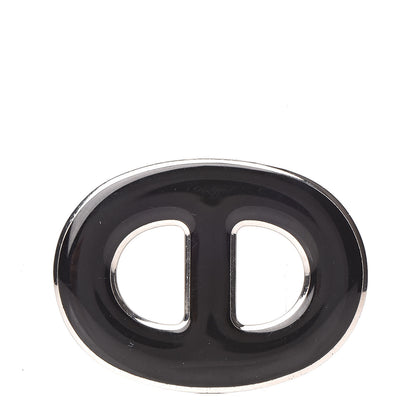 Hermes Enamel Chain D Ancre Scarf Ring Black 1 of 4