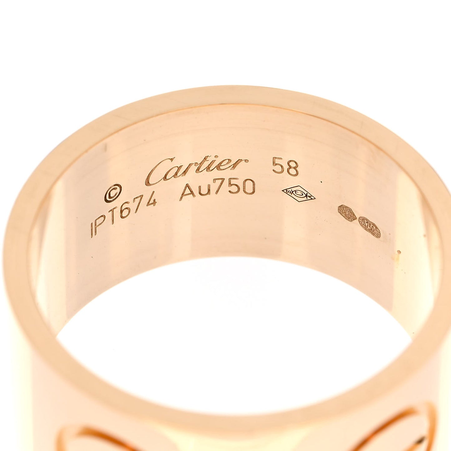 18K Yellow Gold 11mm LOVE Ring 58 8.5