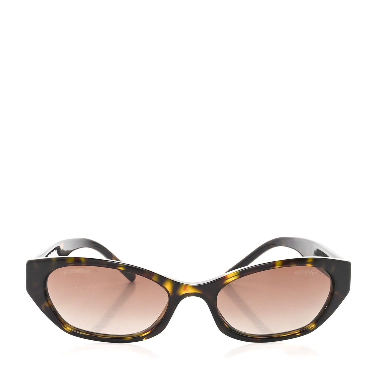 Chanel Rectangle Sunglasses 71280 Dark Tortoise Brown 2 of 8