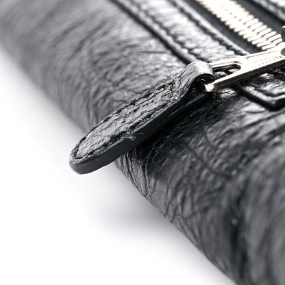 Balenciaga Agneau Giant 12 Silver Hardware Envelope Strap Clutch Black 11 of 11