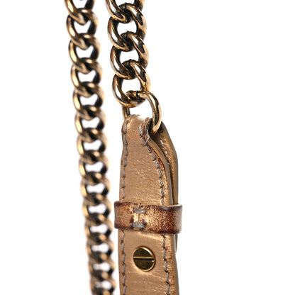 Chanel Metallic Aged Calfskin Quilted CC Square Flap Light Gold 26 of 33