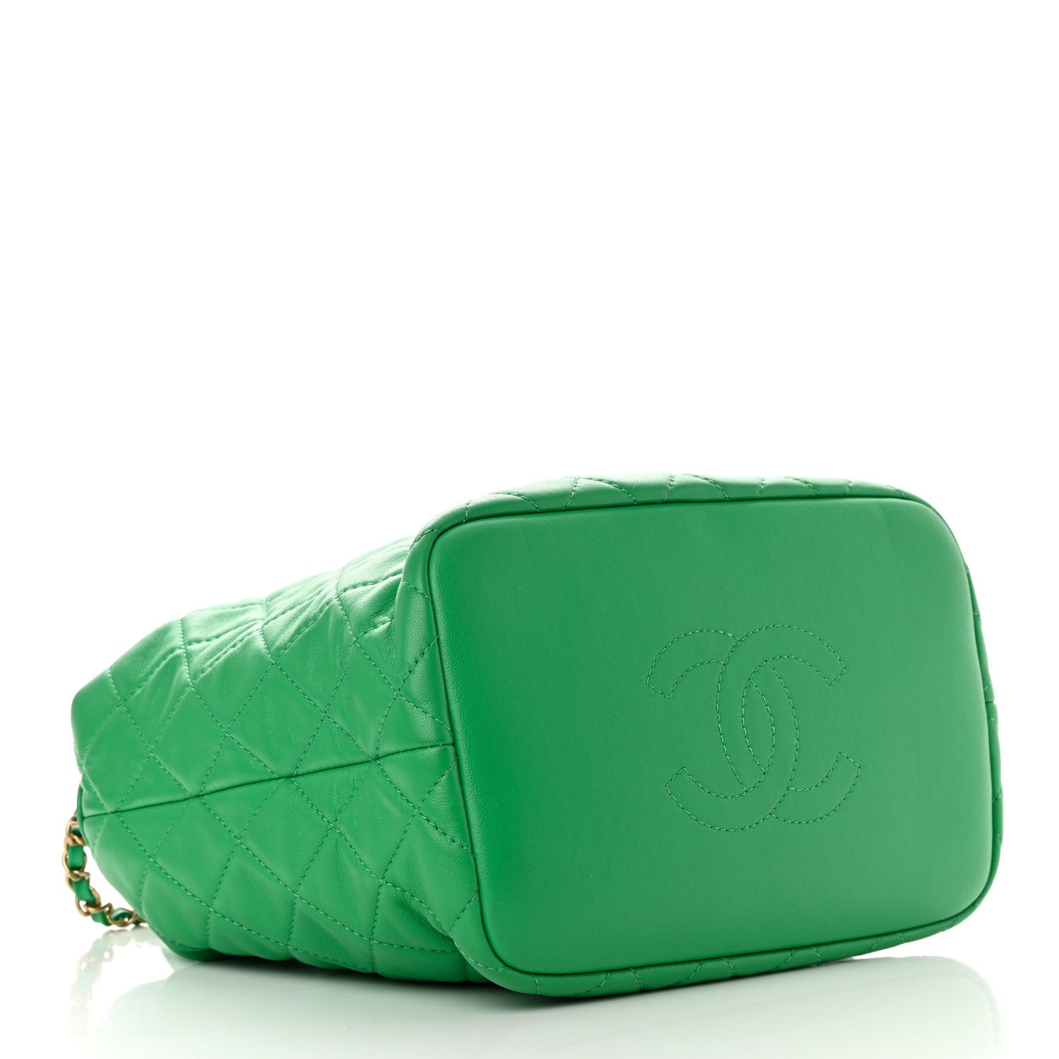 Chanel Lambskin Quilted Large Perfect Meeting Hobo Green 4 of 13