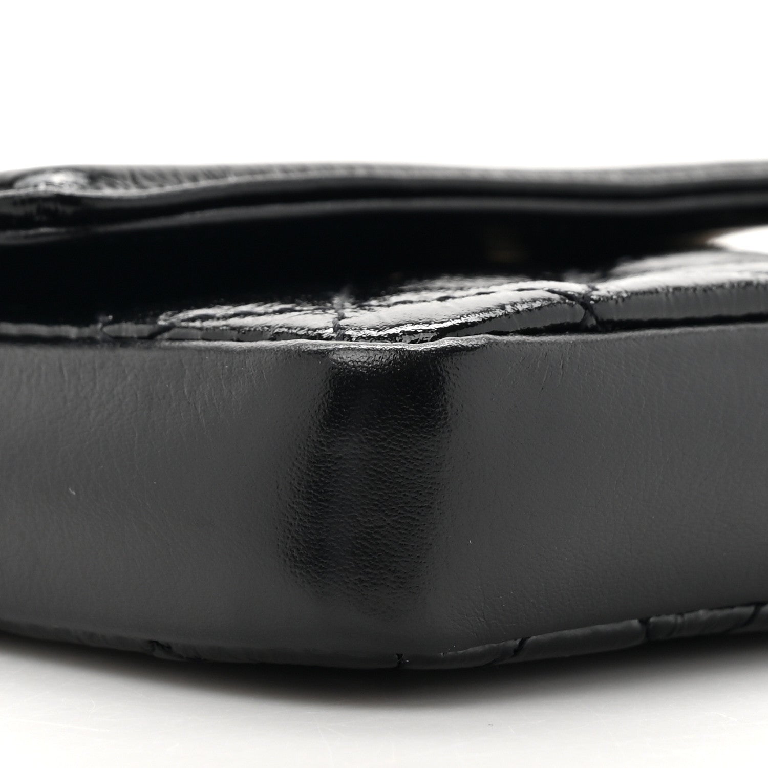 Chanel Shiny Aged Calfskin Quilted Waist Belt Bag Black 10 of 10