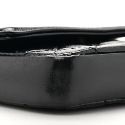 Chanel Shiny Aged Calfskin Quilted Waist Belt Bag Black 10 of 10