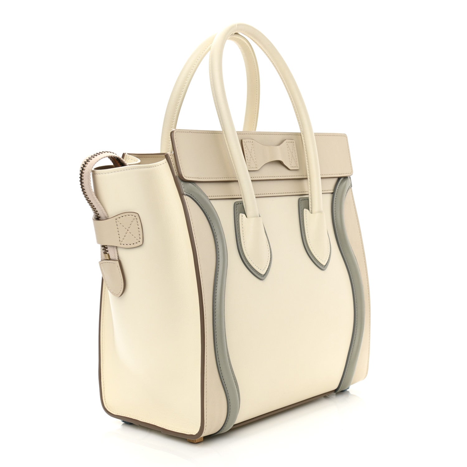 Celine Shiny Smooth Calfskin Micro Tri-Color Luggage Natural 3 of 12