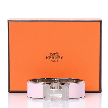 Hermes Enamel Wide Clic Clac H Bracelet PM Rose Nacarat 6 of 6