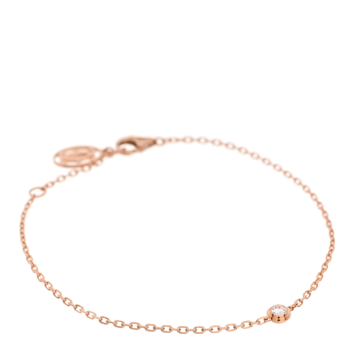 Cartier 18K Pink Gold Diamond SM D'Amour Bracelet 1 of 3