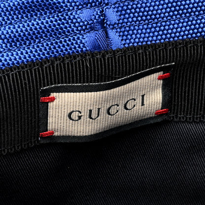 Gucci Econyl Nylon Monogram Off The Grid Will Bucket Hat Orient Blue Black 8 of 8